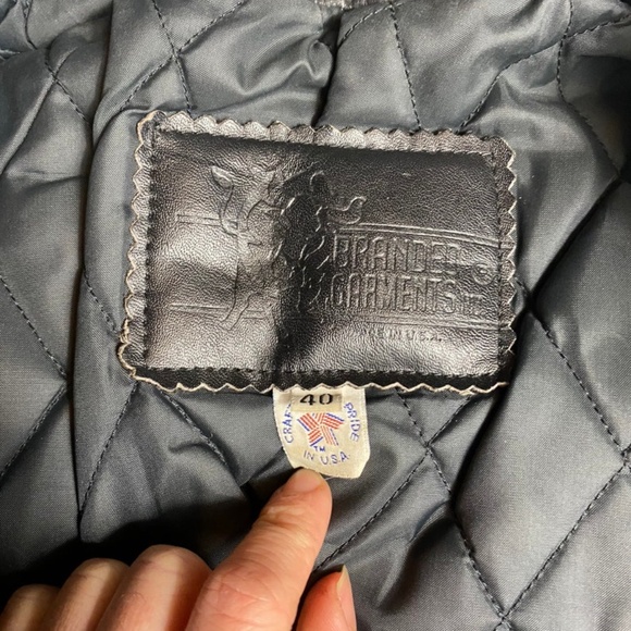 1970's Branded Garments Black Leather Fringe Jacket - Picture 6 of 9